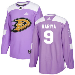 Youth Anaheim Ducks #9 Paul Kariya Purple Authentic Fights Cancer Stitched NHL Jersey