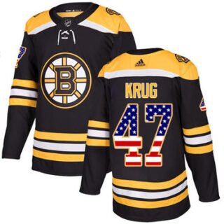 Youth Boston Bruins #47 Torey Krug Black Home Authentic USA Flag Youth Stitched NHL Jersey