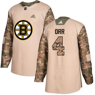 Youth Boston Bruins #4 Bobby Orr Camo Authentic 2017 Veterans Day Youth Stitched NHL Jersey