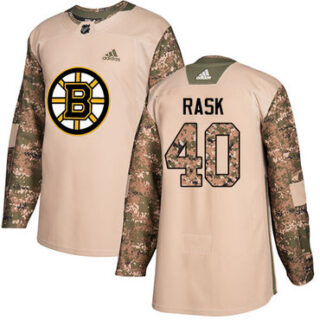 Youth Boston Bruins #40 Tuukka Rask Camo Authentic 2017 Veterans Day Youth Stitched NHL Jersey