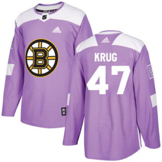 Youth Boston Bruins #47 Torey Krug Purple Authentic Fights Cancer Youth Stitched NHL Jersey