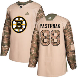 Youth Boston Bruins #88 David Pastrnak Camo Authentic 2017 Veterans Day Youth Stitched NHL Jersey