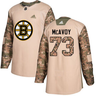 Youth Boston Bruins #73 Charlie McAvoy Camo Authentic 2017 Veterans Day Youth Stitched NHL Jersey