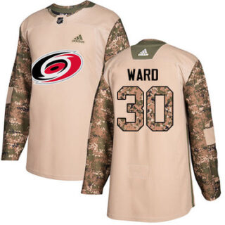 Youth Carolina Hurricanes #30 Cam Ward Camo Authentic 2017 Veterans Day Stitched NHL Jersey