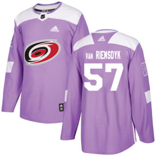Youth Carolina Hurricanes #57 Trevor Van Riemsdyk Purple Authentic Fights Cancer Stitched NHL Jersey