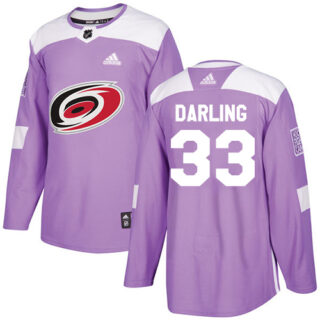 Youth Carolina Hurricanes #33 Scott Darling Purple Authentic Fights Cancer Stitched NHL Jersey