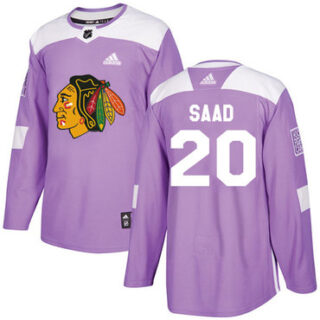 Youth Chicago Blackhawks #20 Brandon Saad Purple Authentic Fights Cancer Stitched NHL Jersey