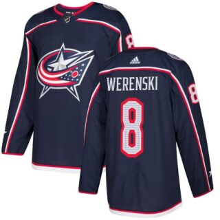 Youth Columbus Blue Jackets #8 Zach Werenski Navy Blue Home Authentic Stitched NHL Jersey