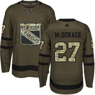 Youth Detroit Rangers #27 Ryan McDonagh Green Salute to Service Stitched NHL Jersey