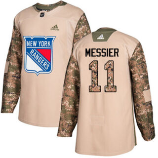 Youth Detroit Rangers #11 Mark Messier Camo Authentic 2017 Veterans Day Stitched NHL Jersey