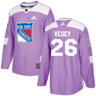 Youth Detroit Rangers #26 Jimmy Vesey Purple Authentic Fights Cancer Stitched NHL Jersey