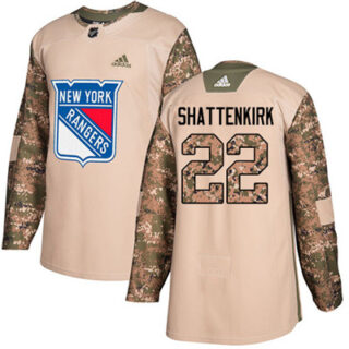 Youth Detroit Rangers #22 Kevin Shattenkirk Camo Authentic 2017 Veterans Day Stitched NHL Jersey