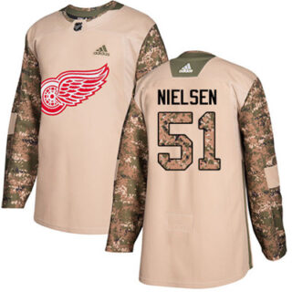 Youth Detroit Red Wings #51 Frans Nielsen Camo Authentic 2017 Veterans Day Stitched NHL Jersey