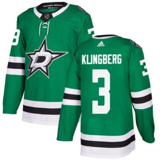 Youth Dallas Stars #3 John Klingberg Green Home Authentic Stitched NHL Jersey