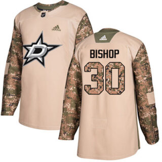 Youth Dallas Stars #30 Ben Bishop Camo Authentic 2017 Veterans Day Stitched NHL Jersey
