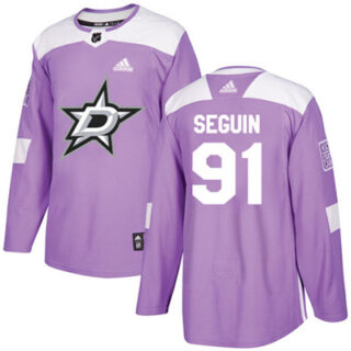 Youth Dallas Stars #91 Tyler Seguin Purple Authentic Fights Cancer Stitched NHL Jersey