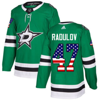 Youth Dallas Stars #47 Alexander Radulov Green Home Authentic USA Flag Stitched NHL Jersey