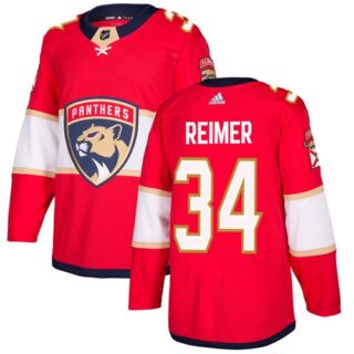 Youth Florida Panthers #34 James Reimer Red Home Authentic Stitched NHL Jersey