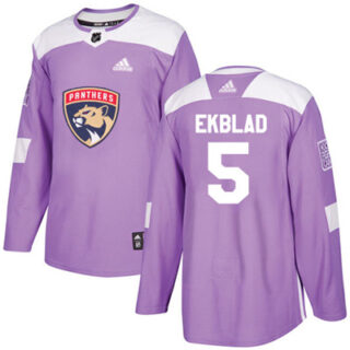 Youth Florida Panthers #5 Aaron Ekblad Purple Authentic Fights Cancer Stitched NHL Jersey