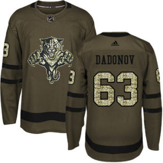 Youth Florida Panthers #63 Evgenii Dadonov Green Salute to Service Stitched NHL Jersey