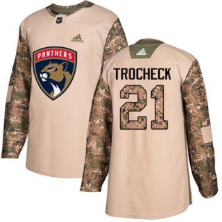 Youth Florida Panthers #21 Vincent Trocheck Camo Authentic 2017 Veterans Day Stitched NHL Jersey