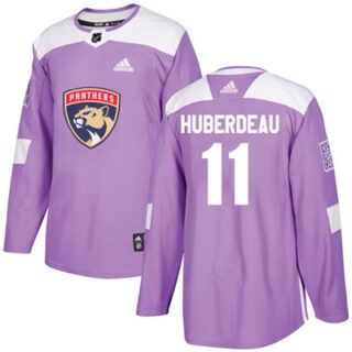 Youth Florida Panthers #11 Jonathan Huberdeau Purple Authentic Fights Cancer Stitched NHL Jersey