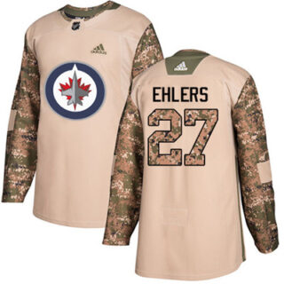 Youth Winnipeg Jets #27 Nikolaj Ehlers Camo Authentic 2017 Veterans Day Stitched NHL Jersey