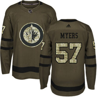 Youth Winnipeg Jets #57 Tyler Myers Green Salute to Service Stitched NHL Jersey