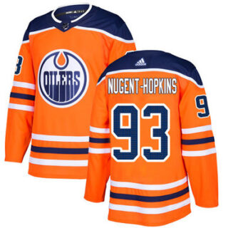 Youth Edmonton Oilers #93 Ryan Nugent-Hopkins Orange Home Authentic Stitched NHL Jersey