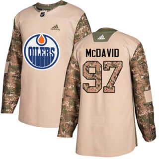 Youth Edmonton Oilers #97 Connor McDavid Camo Authentic 2017 Veterans Day Stitched NHL Jersey