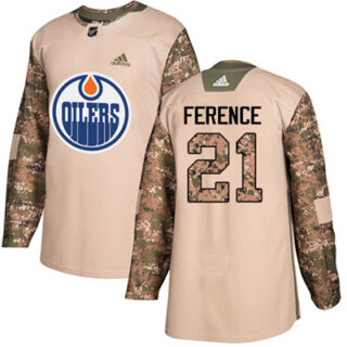 Youth Edmonton Oilers #21 Andrew Ference Camo Authentic 2017 Veterans Day Stitched NHL Jersey