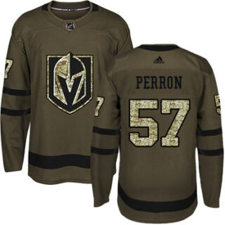 Youth Vegas Golden Knights #57 David Perron Green Salute to Service Stitched NHL Jersey
