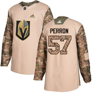 Youth Vegas Golden Knights #57 David Perron Camo Authentic 2017 Veterans Day Stitched NHL Jersey