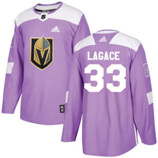 Youth Vegas Golden Knights #33 Maxime Lagace Purple Authentic Fights Cancer Stitched NHL Jersey