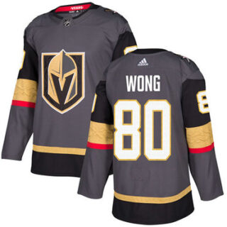 Youth Vegas Golden Knights #80 Tyler Wong Grey Home Authentic Stitched NHL Jersey