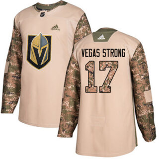 Youth Vegas Golden Knights #17 Vegas Strong Camo Authentic 2017 Veterans Day Stitched NHL Jersey