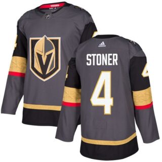 Youth Vegas Golden Knights #4 Clayton Stoner Grey Home Authentic Stitched NHL Jersey