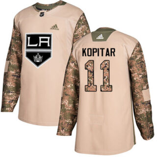 Youth Los Angeles Kings #11 Anze Kopitar Camo Authentic 2017 Veterans Day Stitched NHL Jersey