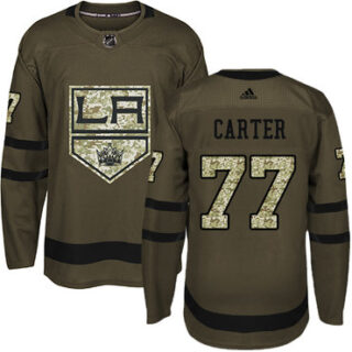 Youth Los Angeles Kings #77 Jeff Carter Green Salute to Service Stitched NHL Jersey