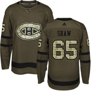 Youth Montreal Canadiens #65 Andrew Shaw Green Salute to Service Stitched NHL Jersey