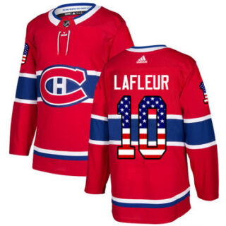 Youth Montreal Canadiens #10 Guy Lafleur Red Home Authentic USA Flag Stitched NHL Jersey