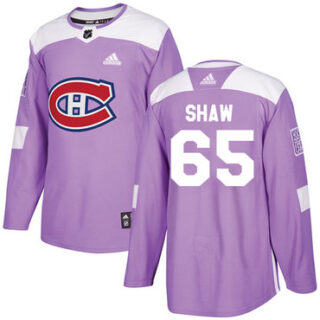 Youth Montreal Canadiens #65 Andrew Shaw Purple Authentic Fights Cancer Stitched NHL Jersey