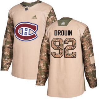 Youth Montreal Canadiens #92 Jonathan Drouin Camo Authentic 2017 Veterans Day Stitched NHL Jersey