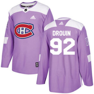 Youth Montreal Canadiens #92 Jonathan Drouin Purple Authentic Fights Cancer Stitched NHL Jersey