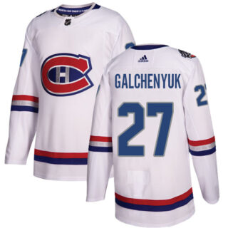 Youth Montreal Canadiens #27 Alex Galchenyuk White Authentic 2017 100 Classic Stitched NHL Jersey