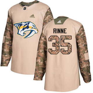 Youth Nashville Predators #35 Pekka Rinne Camo Authentic 2017 Veterans Day Stitched NHL Jersey