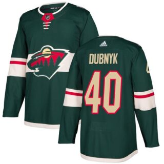 Youth Minnesota Wild #40 Devan Dubnyk Green Home Authentic Stitched NHL Jersey
