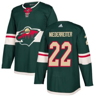 Youth Minnesota Wild #22 Nino Niederreiter Green Home Authentic Stitched NHL Jersey