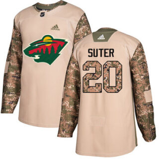 Youth Minnesota Wild #20 Ryan Suter Camo Authentic 2017 Veterans Day Stitched NHL Jersey