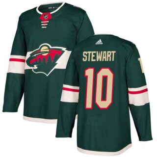 Youth Minnesota Wild #10 Chris Stewart Green Home Authentic Stitched NHL Jersey